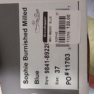 Brand new Dansko Sophie Sandals in Blue Leather